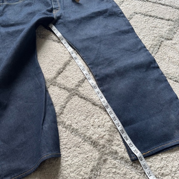 Levi’s jeans 501 dark wash button fly straight leg stretch 46 X 30 new - Picture 2 of 9